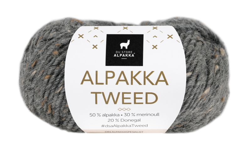 102 Alpakka Tweed Mørk grå